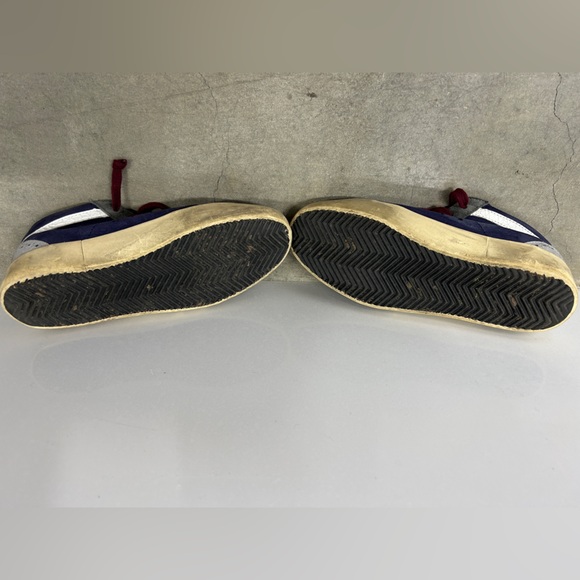  Mid Star Sneakers with Star Detail Navy Grey Burgundy
